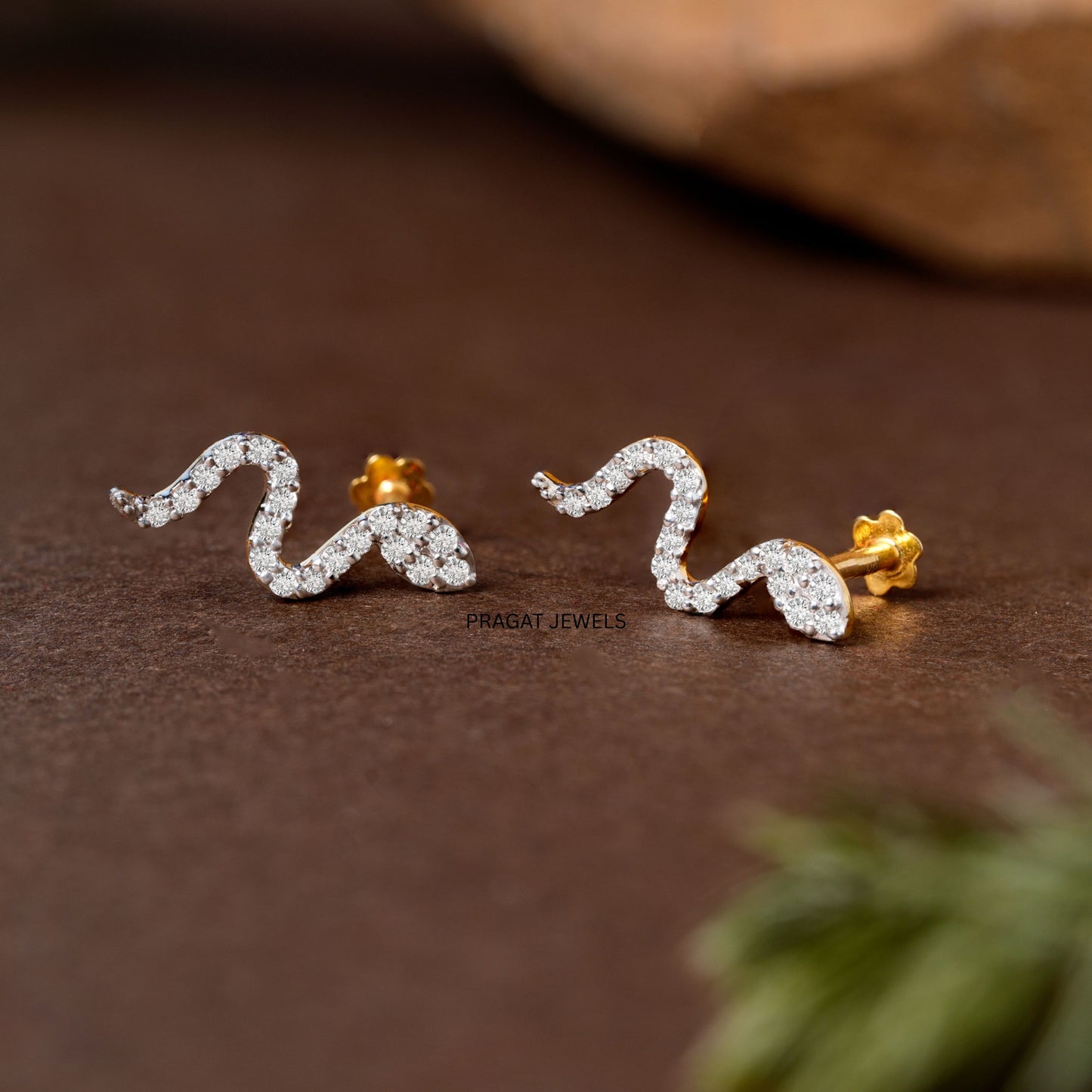 Gold Snake Stud Earrings, Bow Tie Earrings, Bowknot Earrings, Ribbon Bow Earrings, Bridal Party Gift, Earrings for Women NP1221