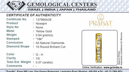 Gold Nose Ring, Sparkly Wear Alone or Stacked |A Percious Gift for The Percious One.NP1103