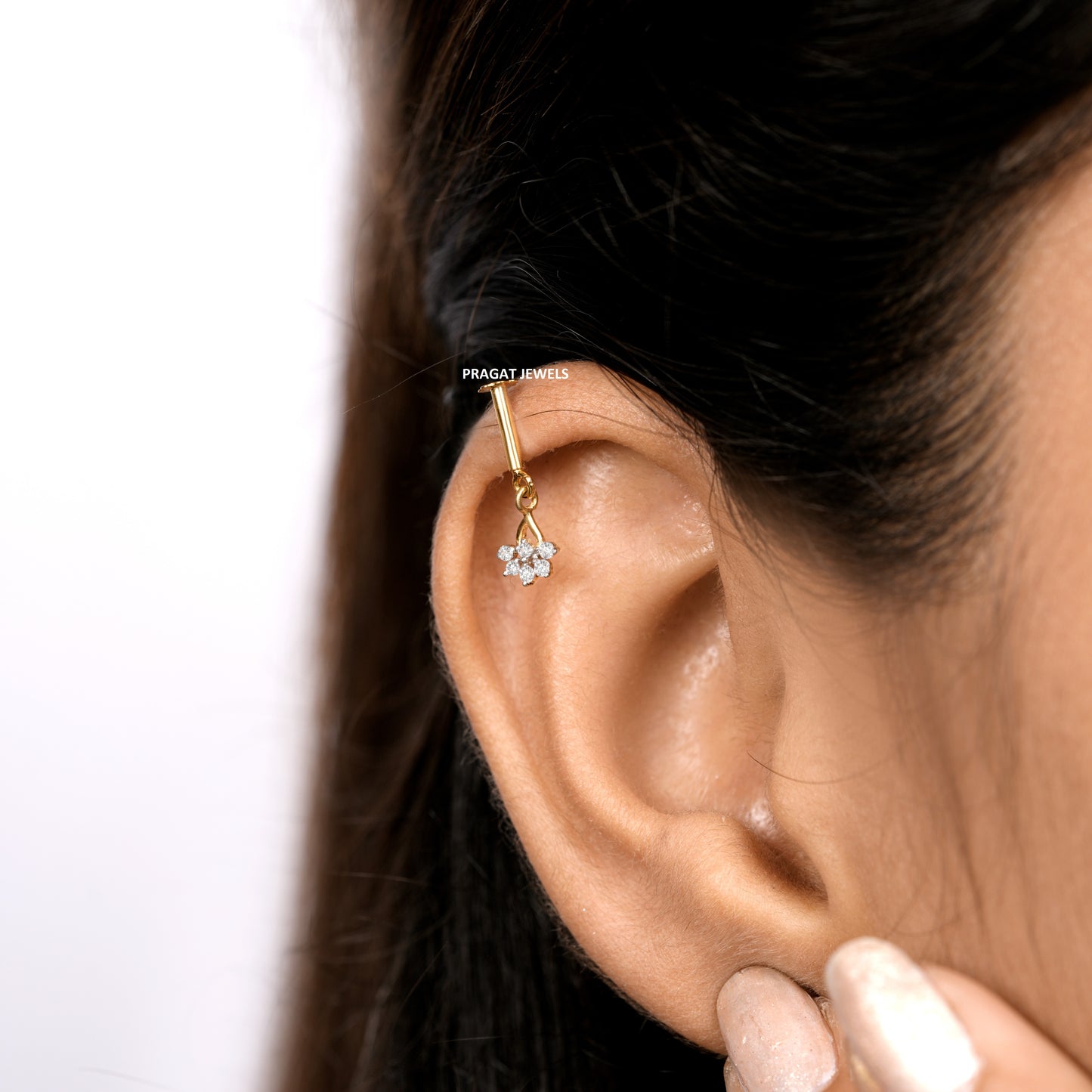 Gold Helix Bugadi, Sparkly Wear Alone or Stacked |A Percious Gift for The Percious One.NP0873