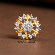 Flower Stud for Nosepin Brillant Cut Hand crafted with love