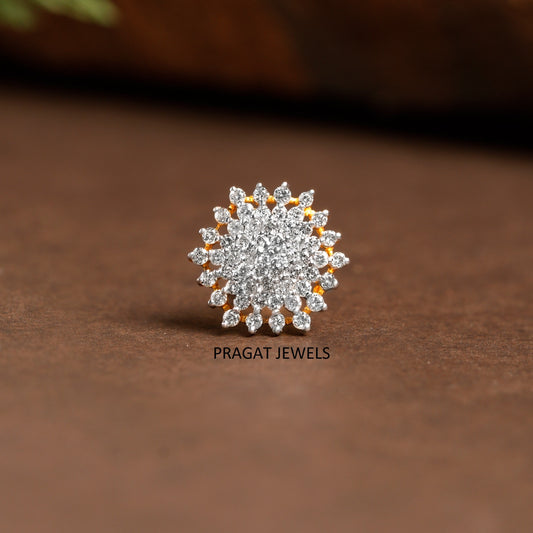 Flower Nose Stud, Diamante Nose Stud,Crystal Nose Pin  women Gift for The Percious One.NP0667