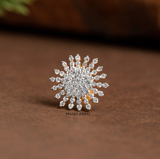 Flower Nosepin Gold Diamond Nosepin  for women Gift for The Percious One.NP0667