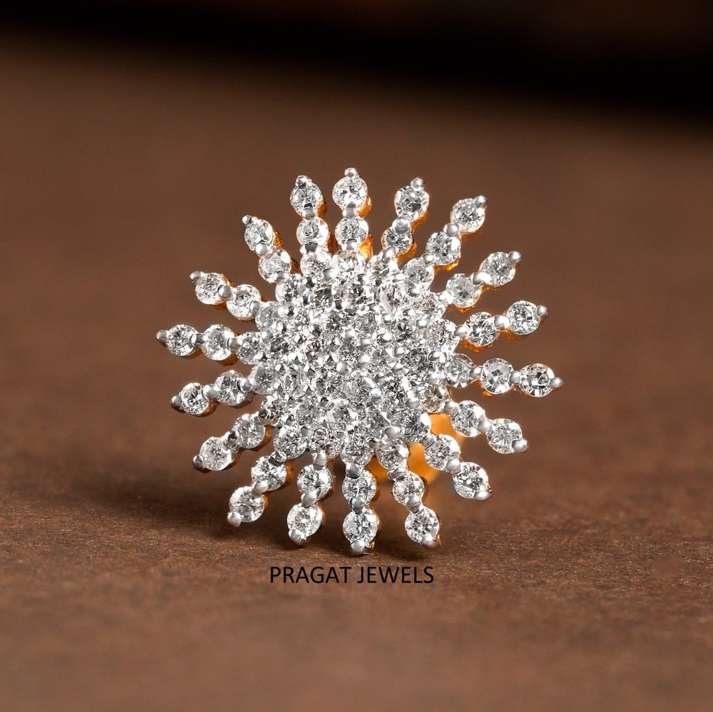 Flower Nosepin Gold Diamond Nosepin  for women Gift for The Percious One.NP0667