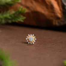 Natural Flower Stud for Nosepin Threaded Pin, Piercing Jewelry, Conch NP1121