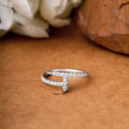 Diamond cluster ring whine Gold Yellow Gold Brillant Cut Diamond Stud Ladies Engagement Ring, Hand crafted with love - PRAGAT JEWELS