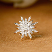 Indian Nose Stud Traditional Nose Stud Indian Nose pin Diamond Nose Piercing Unique Nose Stud 18K Yellow gold Nose Stud  Shape Nose Stud - PRAGAT JEWELS