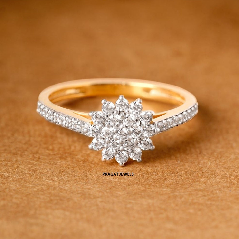 Flower Diamond Ring - PRAGAT JEWELS