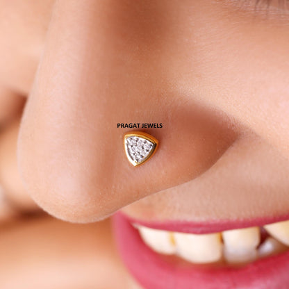 Celestial Star Nosepin ,Handcrafted Just for The star Of Your Life. - PRAGAT JEWELS