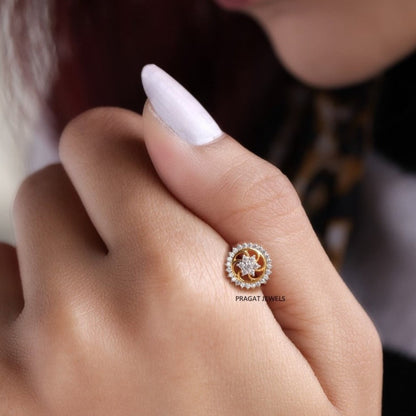 Yellow Gold Brillant Cut Diamond Hand crafted with loveNP0571