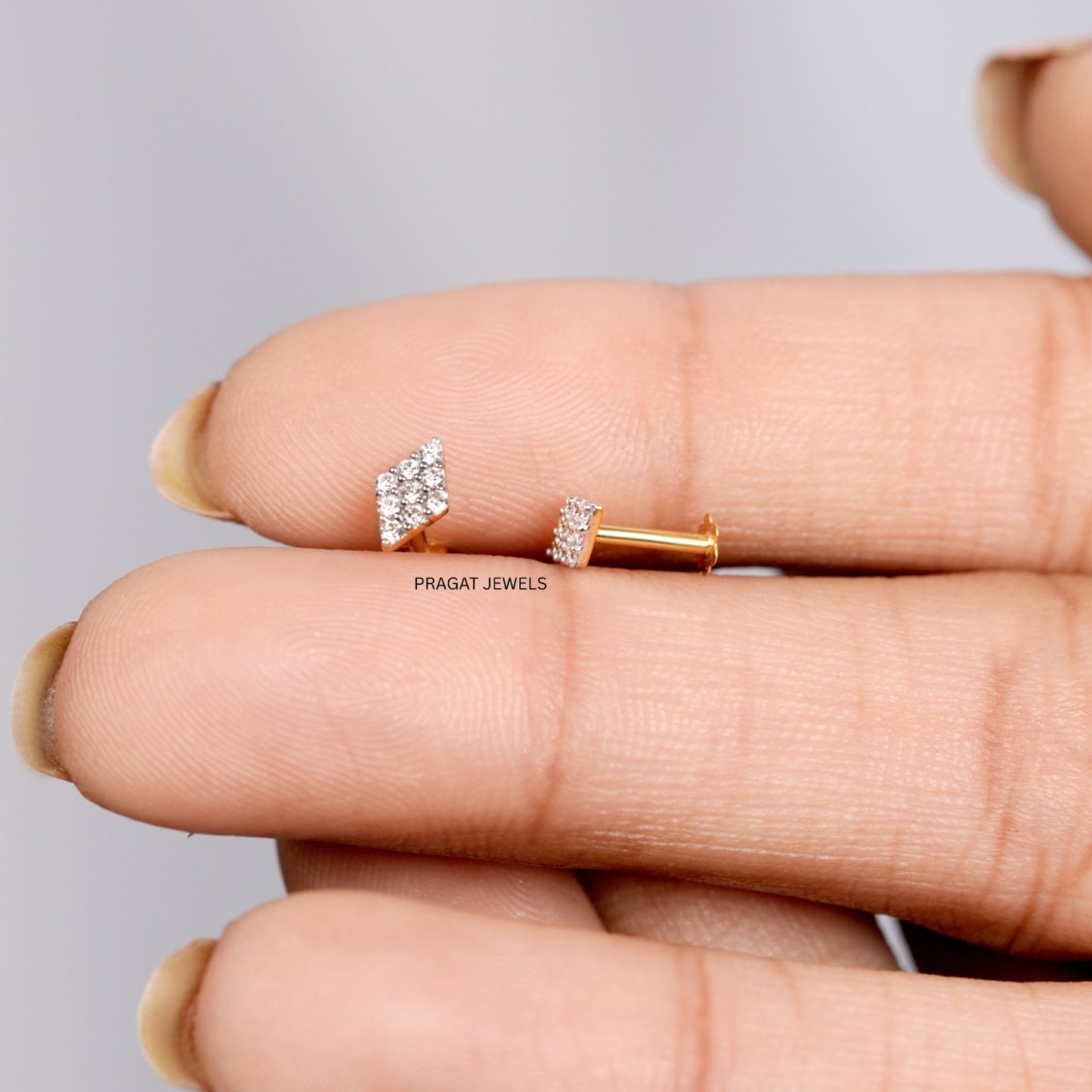 Mini Spark Diamond Stud Earrings/Classic Diamond Mosaic Stud/Petite Diamond Cluster Studs NP0797