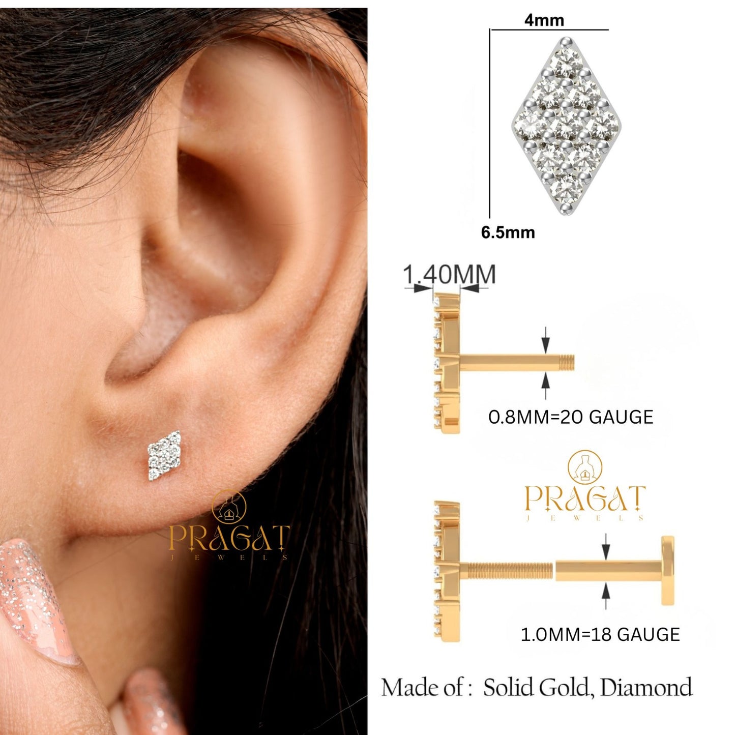 Mini Spark Diamond Stud Earrings/Classic Diamond Mosaic Stud/Petite Diamond Cluster Studs NP0797