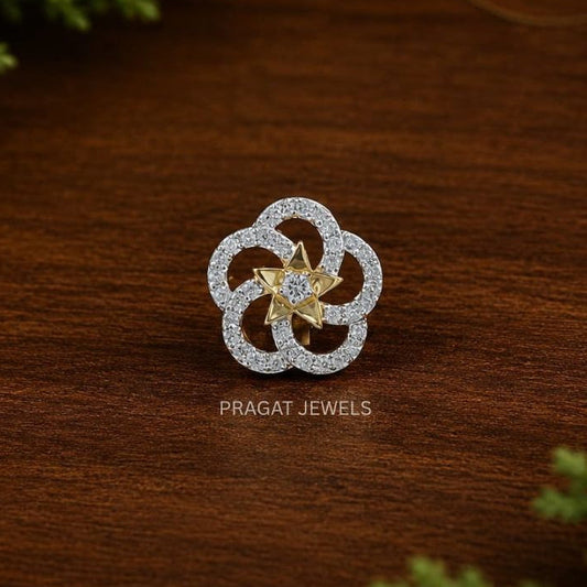 Celestial Bloom Gold Nose Pin/Star Blossom Gold Nose Pin/Twinkle Flower Nose Pin/NP1370
