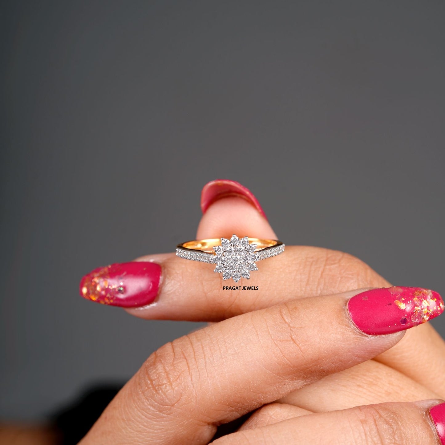 Flower Diamond Ring - PRAGAT JEWELS