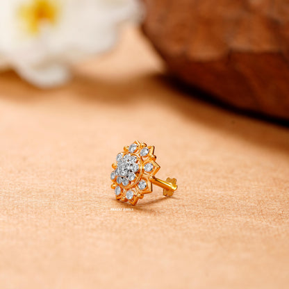 TradItlonal Impon Stud Nosepin Brilliant Cut Diamond,Handcrafted With Love. - PRAGAT JEWELS