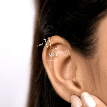 Gold Helix Bugadi, Sparkly Wear Alone or Stacked |A Percious Gift for The Percious One.NP0873