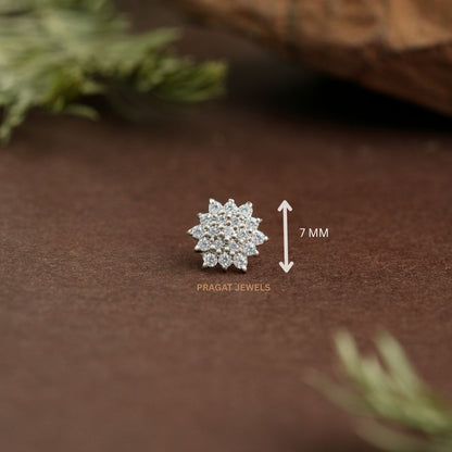 Snowflake Gold Nosepin/Diamond & Ruby Starburst Nosepin/White Luxe Blossom Nosepin/NP0127
