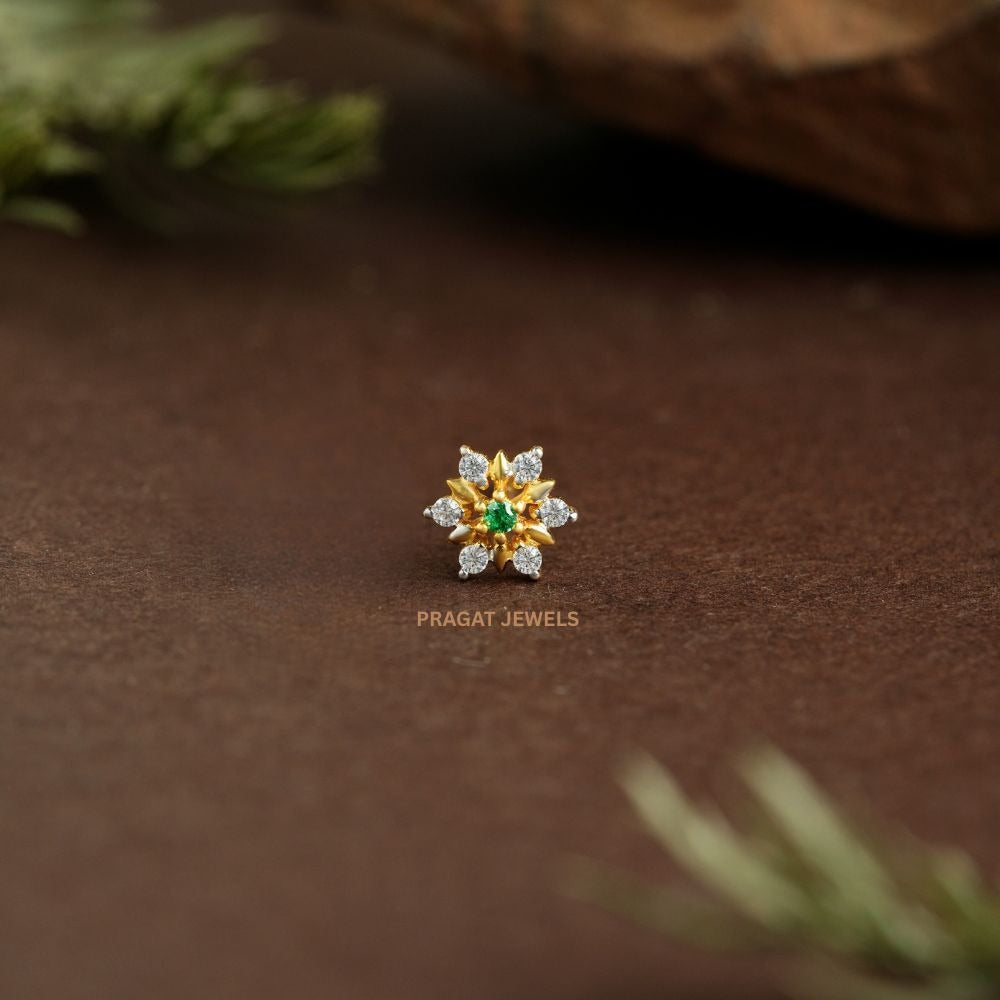 Floral Luxe Nosepin/Diamond Dew Flower Nosepin/Sunflower Spark Nosepin/np0773