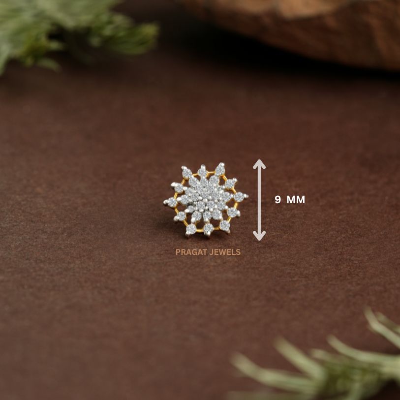 Snowflake Spark Gold Nose Pin/Celestial Bloom Gold Nose Pin/Diamond Frost Gold Nose Pin/NP0487