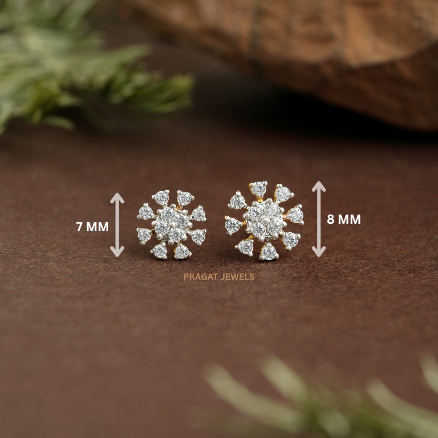 Golden Blossom Diamond Nosepin/Floral Spark Gold Nose/Floral Spark Gold Nose Stud/NP0717