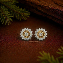Radiant Bloom Earrings/Sunflare Floral Stud Earrings/Royal Daisy Studs/NP0519