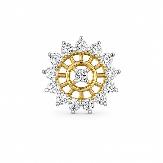 Floral Nose Stud/Radiant Sunflower Nose Pin/Traditional Floral Nose Pin for Women/NP1425