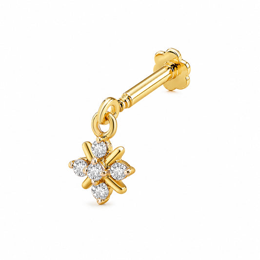 Round Cluster Helix Bugadi  Earrings| Dainty  Earring Jewelry for Women |NP0070