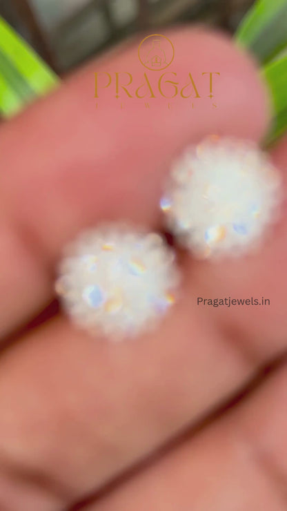 Yellow Gold Diamond Floral Round Nosepin A precious Gift for The Percious One.NP0674